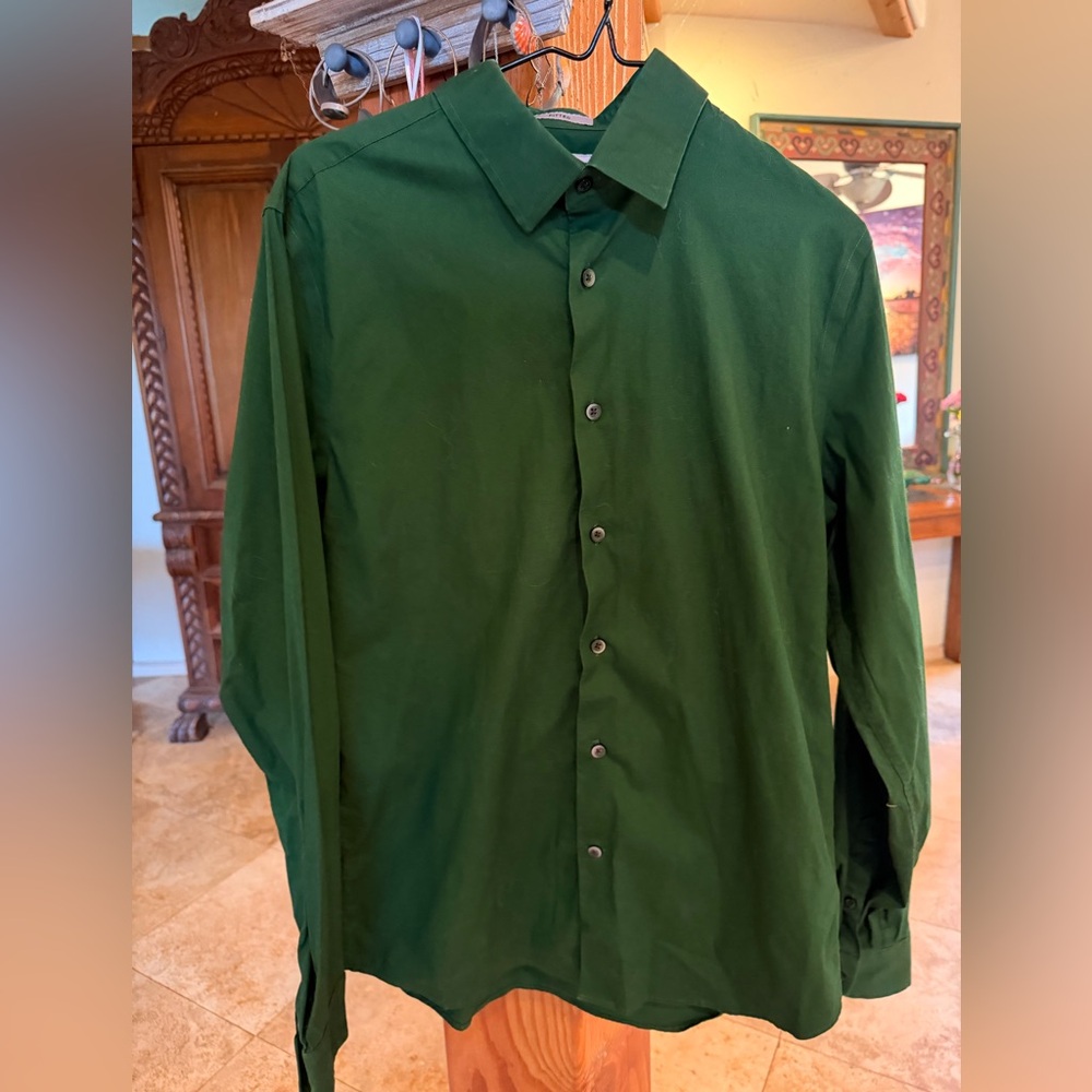 Express Forest Green Men's Casual Shirt